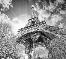 Фотообои Париж Divino Decor Фотопанно 3-х полосные T-287
